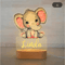 Personalized Animal Acrylic Night Light Custom Name LED Lamp For Kids 25