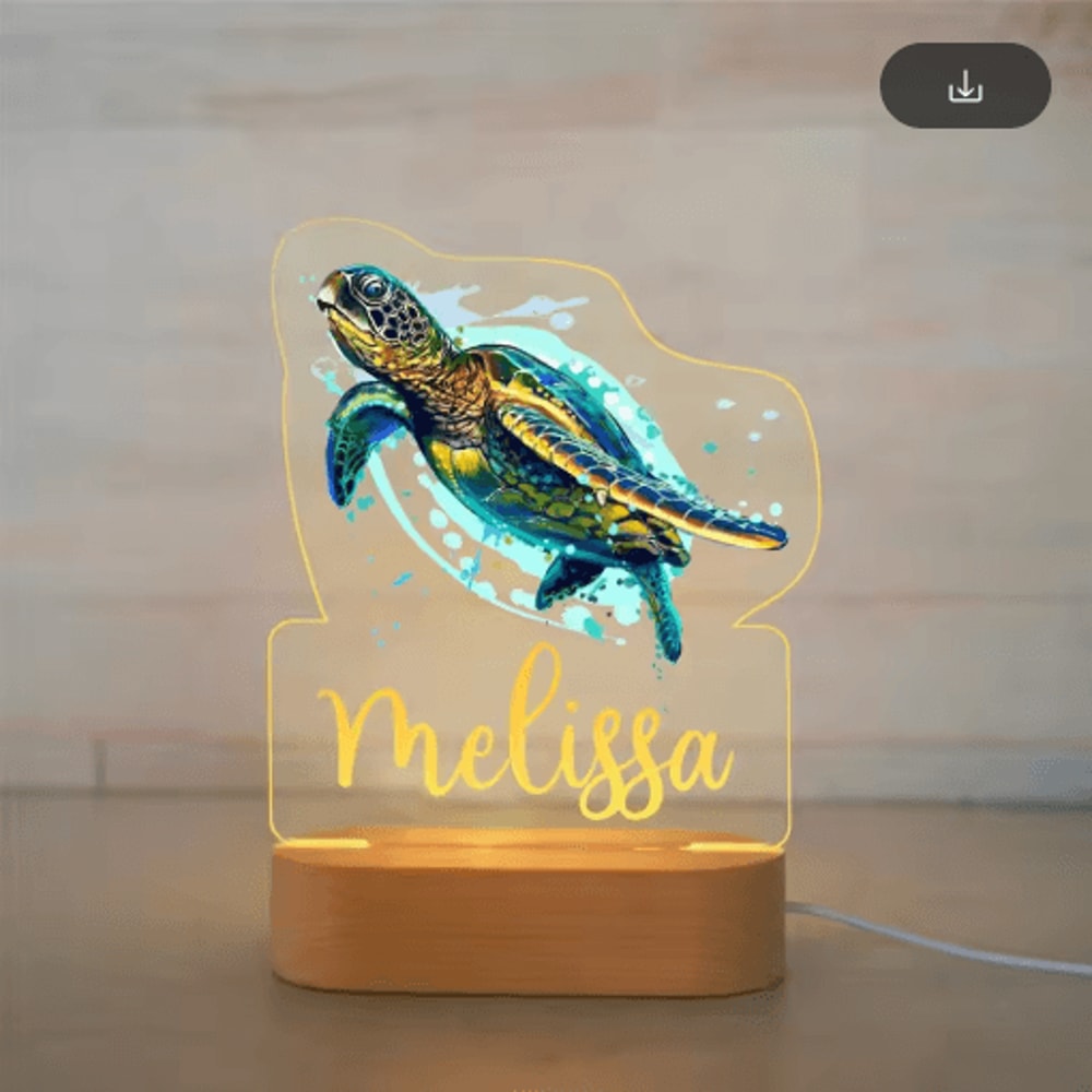 Personalized Animal Acrylic Night Light Custom Name LED Lamp For Kids 27