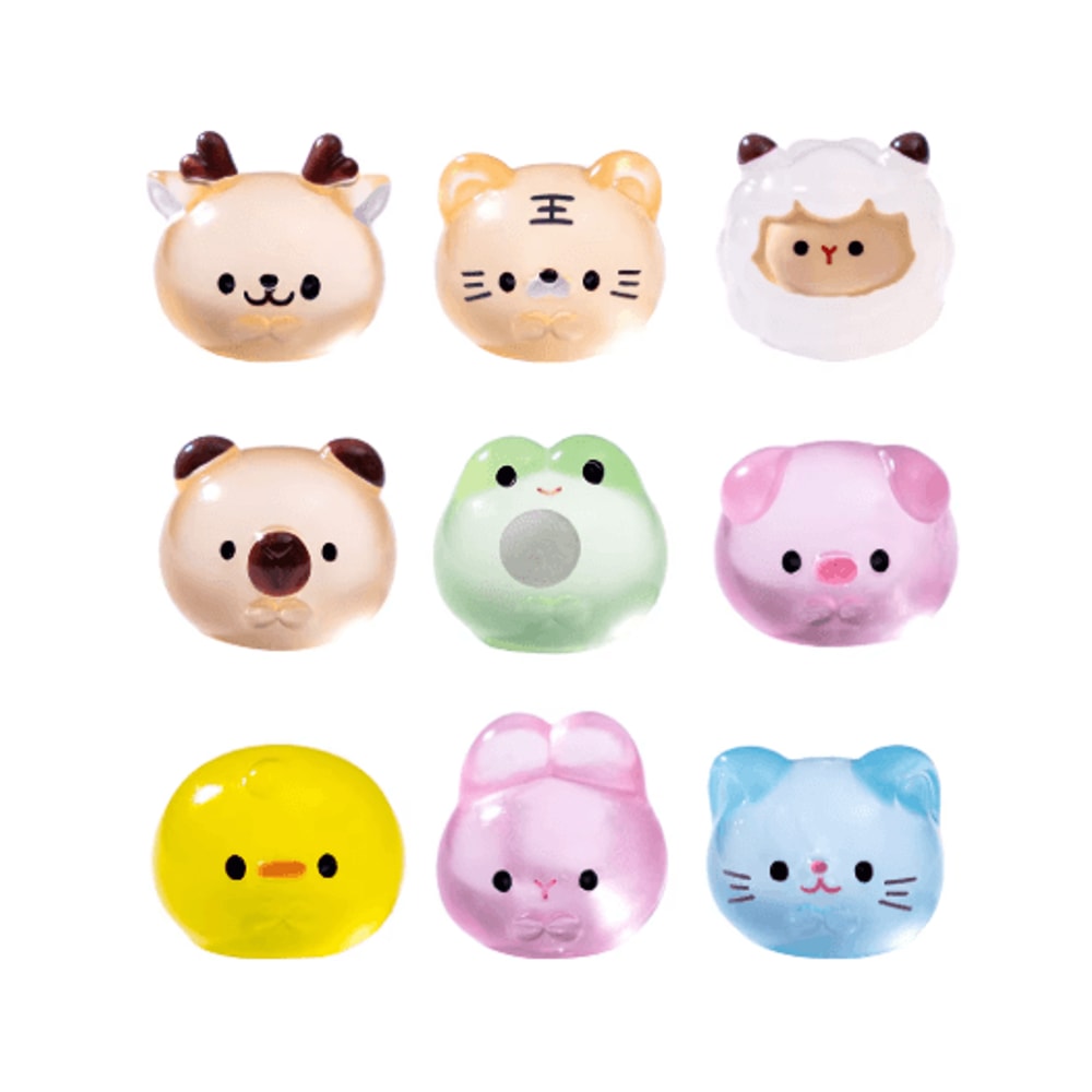 Glow In The Dark Mini Resin Animal Figurines Fairy Garden Accessories Set 3