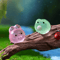 Glow In The Dark Mini Resin Animal Figurines Fairy Garden Accessories Set 4