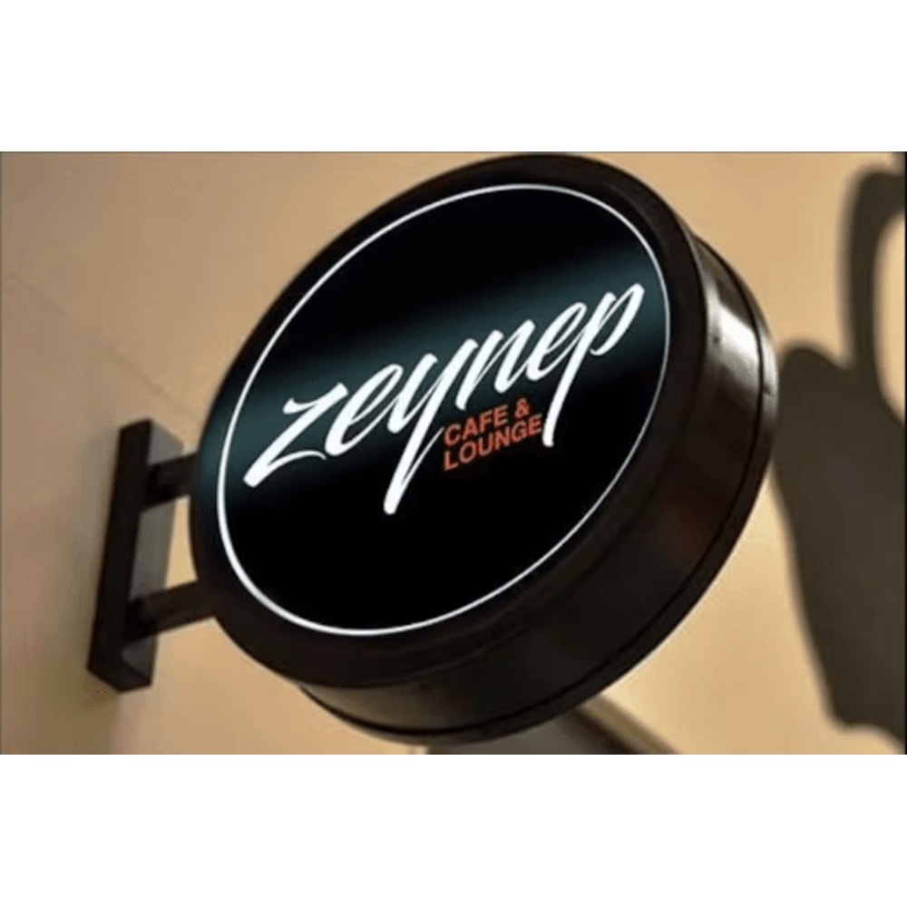 Custom LED Round Lightbox Sign Double Sided Aluminum Projecting Business Sign 1