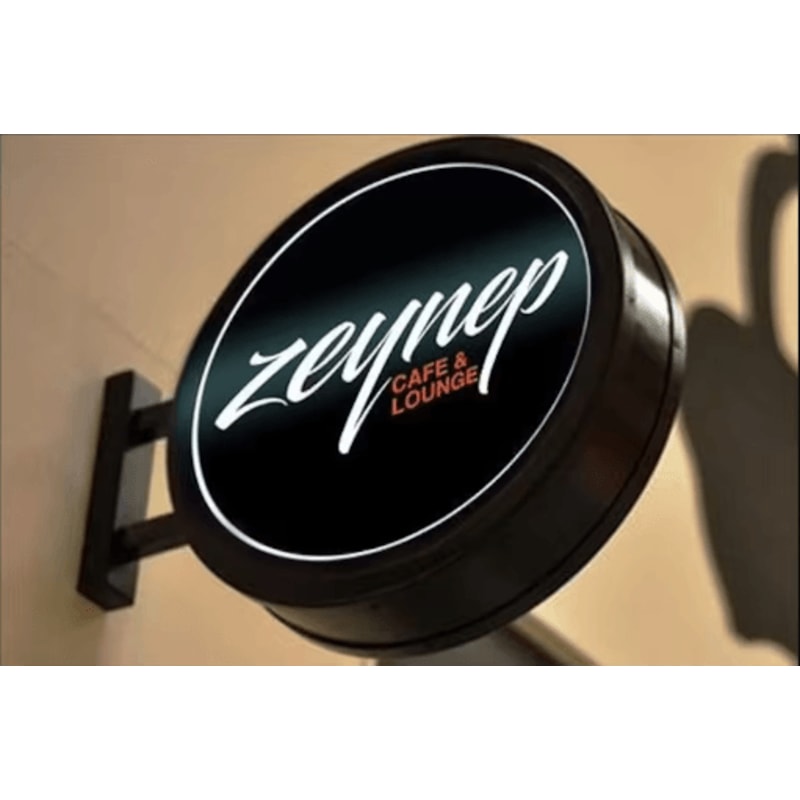 Custom LED Round Lightbox Sign Double Sided Aluminum Projecting Business Sign 1