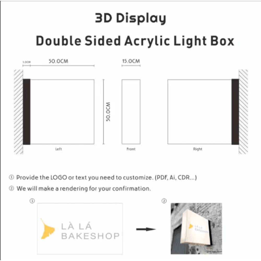 Custom LED Round Lightbox Sign Double Sided Aluminum Projecting Business Sign 4