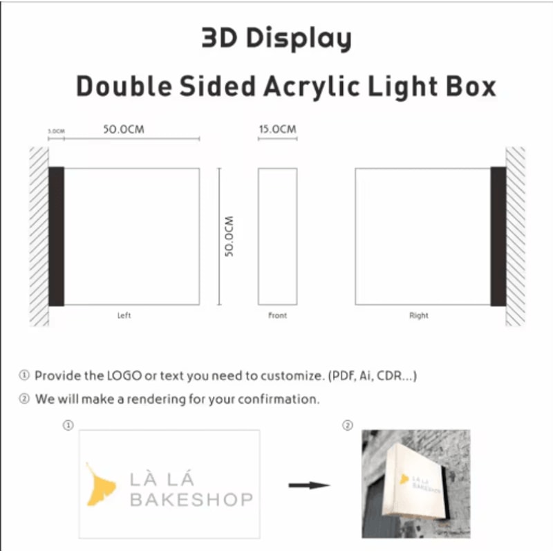 Custom LED Round Lightbox Sign Double Sided Aluminum Projecting Business Sign 4