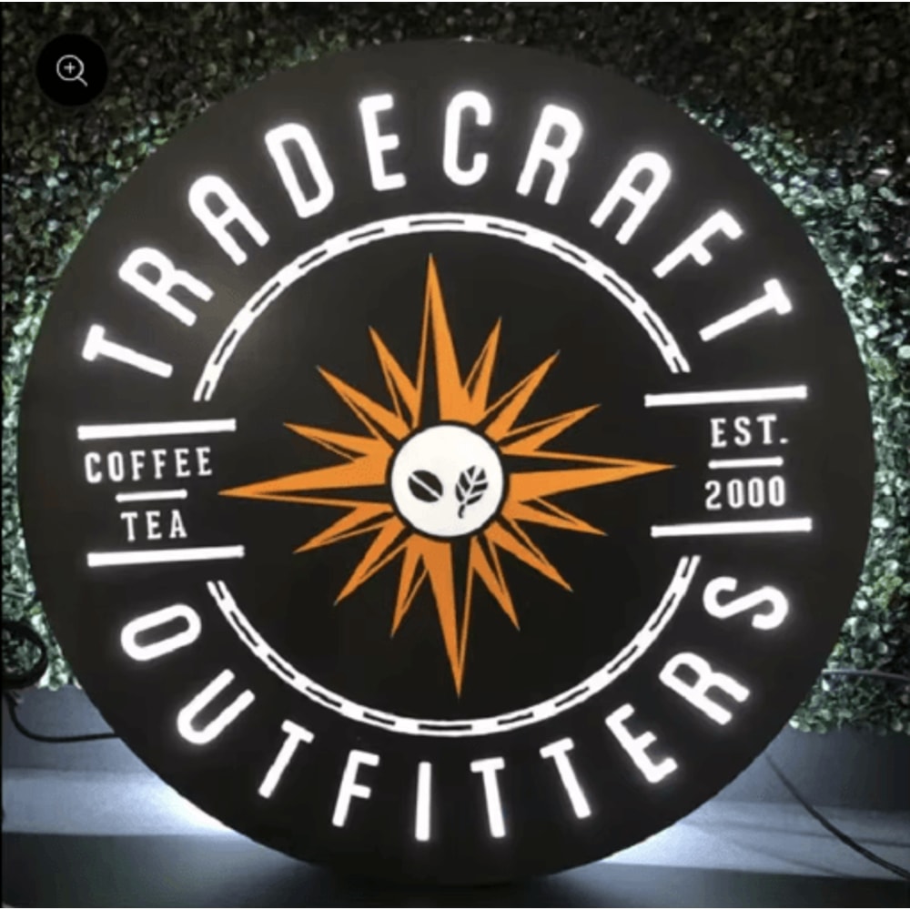 Custom LED Round Lightbox Sign Double Sided Aluminum Projecting Business Sign 7