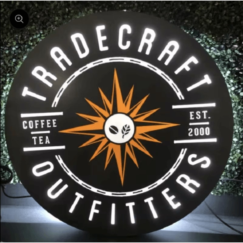 Custom LED Round Lightbox Sign Double Sided Aluminum Projecting Business Sign 7