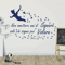 Peter Pan Inspirational Wall Sticker Italian Quote Nursery Kids Room Decor 4