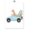 Safari Animal Nursery Wall Art Elephant Giraffe Nordic Kids Canvas Print 1