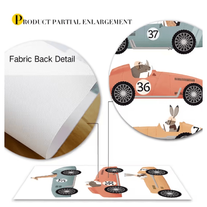 Safari Animal Nursery Wall Art Elephant Giraffe Nordic Kids Canvas Print 10