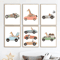 Safari Animal Nursery Wall Art Elephant Giraffe Nordic Kids Canvas Print 0