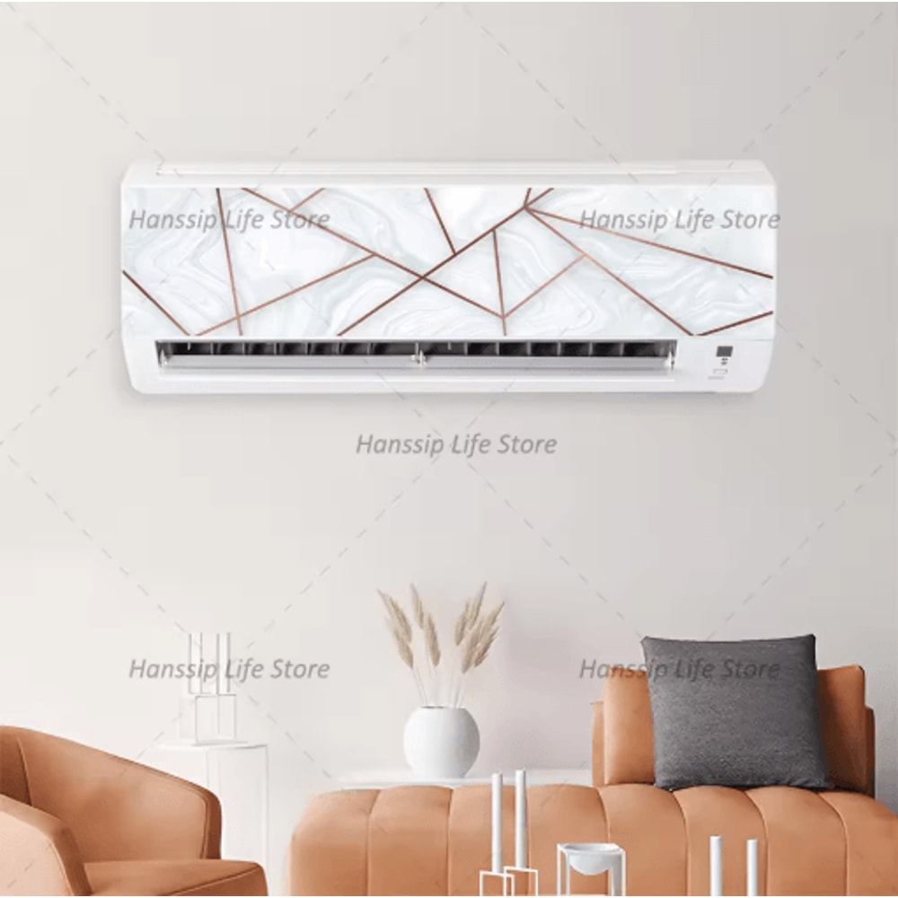 3D Geometric Air Conditioner Panel Sticker Abstract Illusion Wall Decal 5