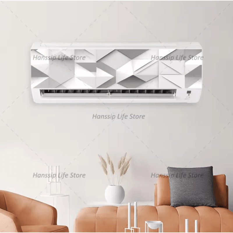 3D Geometric Air Conditioner Panel Sticker Abstract Illusion Wall Decal 11