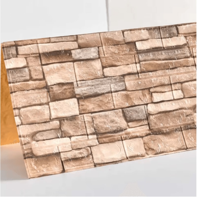3D Brick Wall Sticker Panels Waterproof Self Adhesive DIY Wall Decor 2