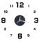DIY Frameless Mirror Wall Clock Sticker Modern Quartz Wall Decor 7