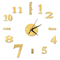 DIY Frameless Mirror Wall Clock Sticker Modern Quartz Wall Decor 9