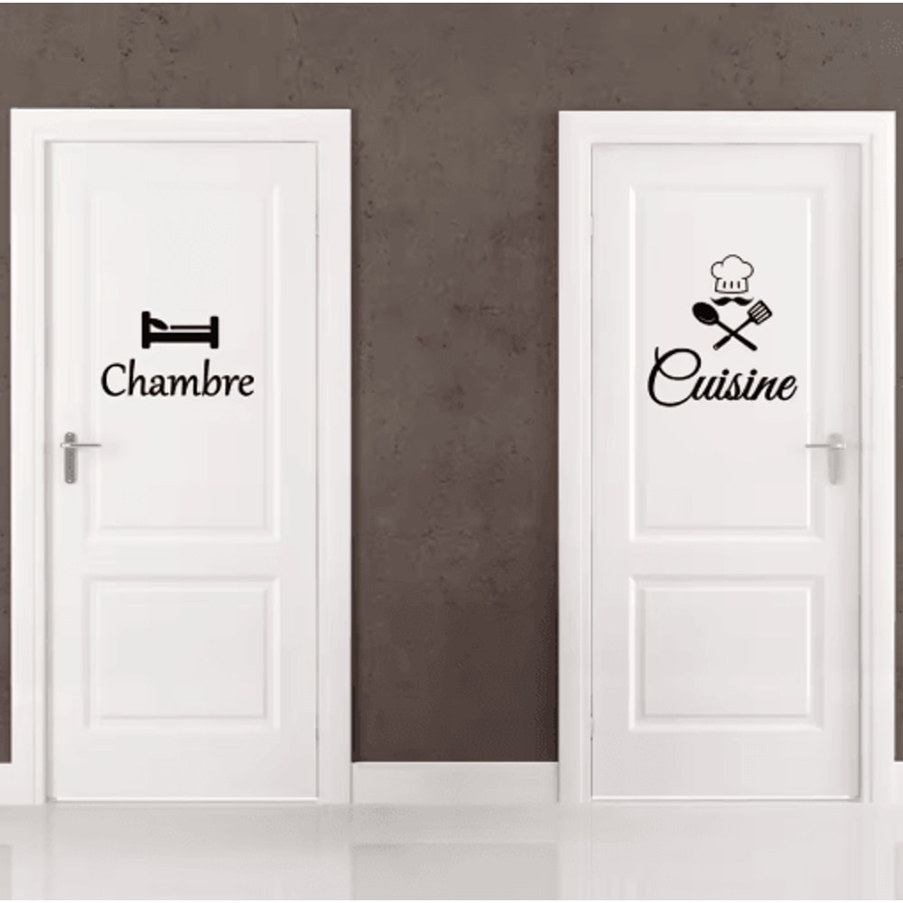 French Cuisine Door Wall Sticker Chef Kitchen Vinyl Decor Decal 3