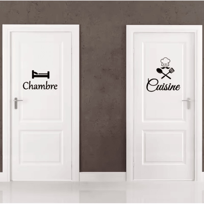 French Cuisine Door Wall Sticker Chef Kitchen Vinyl Decor Decal 3