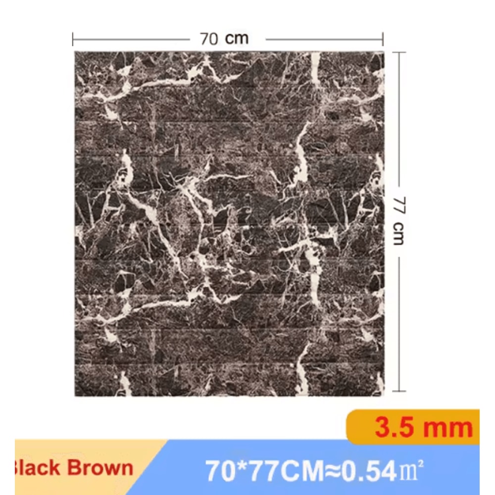 3D Self Adhesive Brick Wall Stickers 10pcs Foam DIY Decor Panels 3