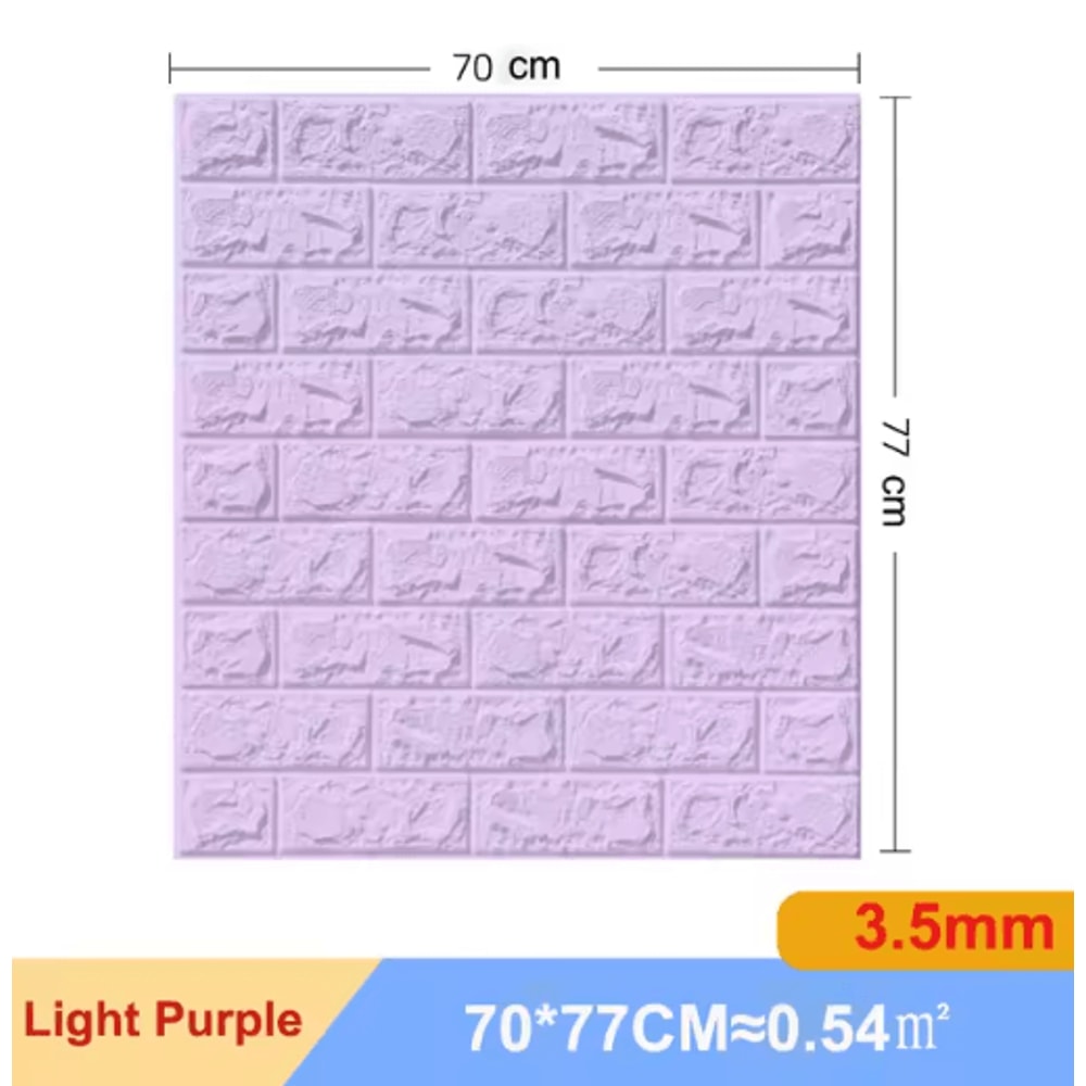 3D Self Adhesive Brick Wall Stickers 10pcs Foam DIY Decor Panels 13