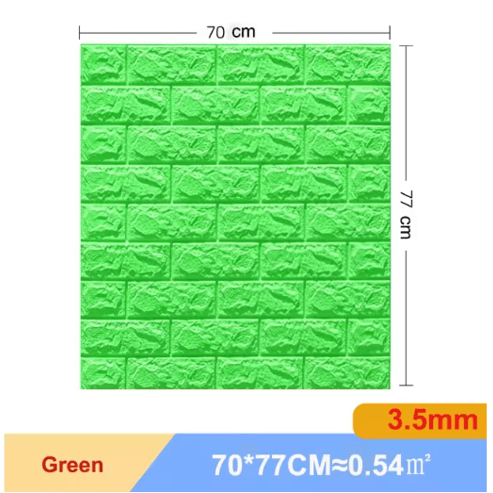 3D Self Adhesive Brick Wall Stickers 10pcs Foam DIY Decor Panels 15