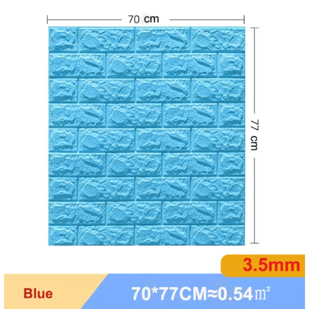 3D Self Adhesive Brick Wall Stickers 10pcs Foam DIY Decor Panels 18