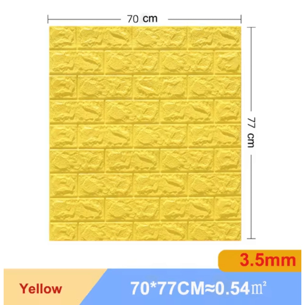 3D Self Adhesive Brick Wall Stickers 10pcs Foam DIY Decor Panels 9