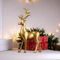 Gold Reindeer Figurine Set Elegant Christmas Table Home Decor 2pcs 6