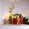 Gold Reindeer Figurine Set Elegant Christmas Table Home Decor 2pcs 6