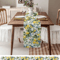 Lemon Tree Linen Table Runner With Blue Birds Vintage Floral Holiday Table Decor 6