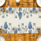 Easter Blue Eggs Floral Linen Table Runner Spring Botanical Table Decor 5