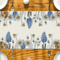 Easter Blue Eggs Floral Linen Table Runner Spring Botanical Table Decor 5