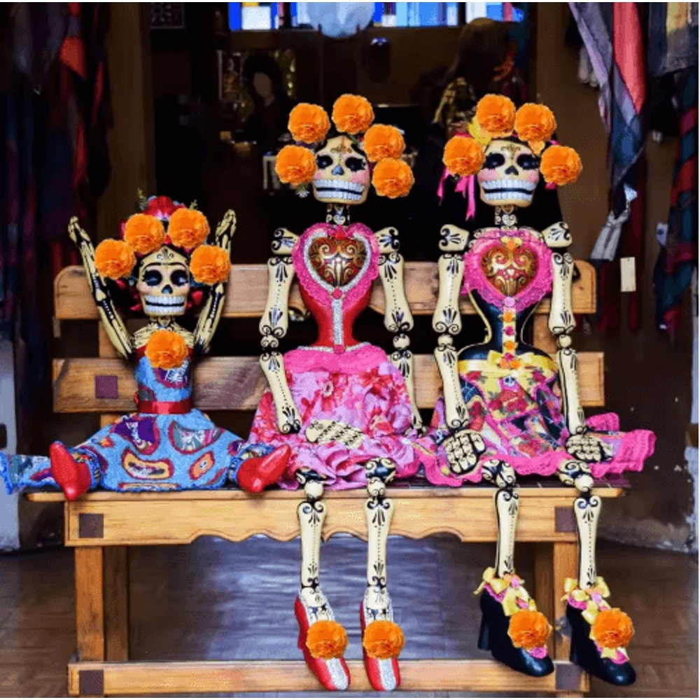 Artificial Marigold Flower Decor Festive Garland For Diwali Day Of The Dead Halloween 16