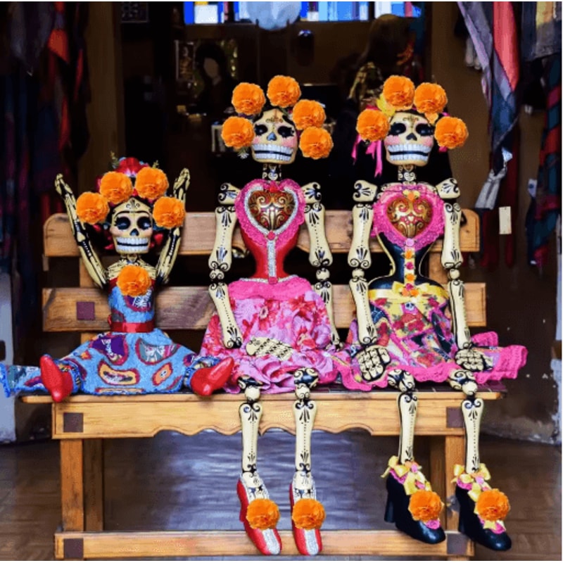 Artificial Marigold Flower Decor Festive Garland For Diwali Day Of The Dead Halloween 16