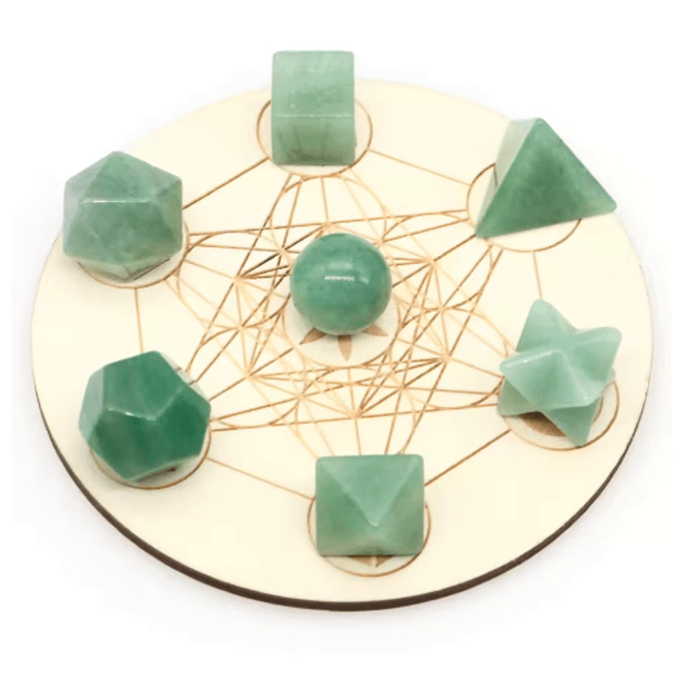 7Piece Platonic Solid Crystal Set Sacred Geometry Chakra Healing Stones 5