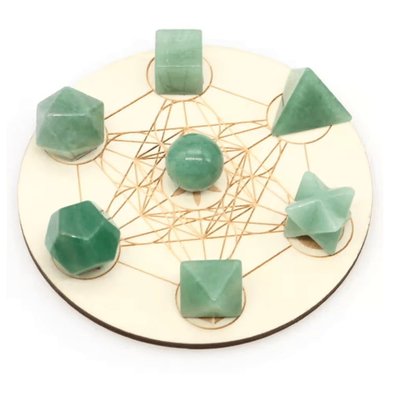 7Piece Platonic Solid Crystal Set Sacred Geometry Chakra Healing Stones 5