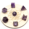 7Piece Platonic Solid Crystal Set Sacred Geometry Chakra Healing Stones 7