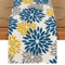 Blue Dahlia Floral Linen Table Runner Elegant Spring Summer Table Decor 8
