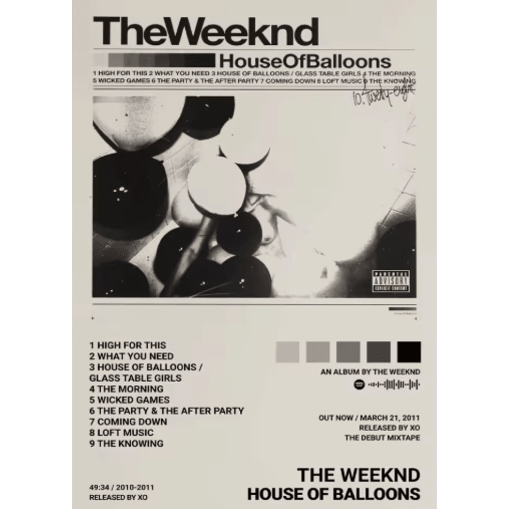 The Weeknd Music Album Poster Canvas Hip Hop Wall Art For Modern Home Decor 1