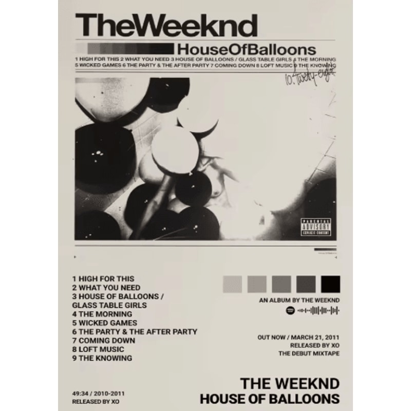 The Weeknd Music Album Poster Canvas Hip Hop Wall Art For Modern Home Decor 1