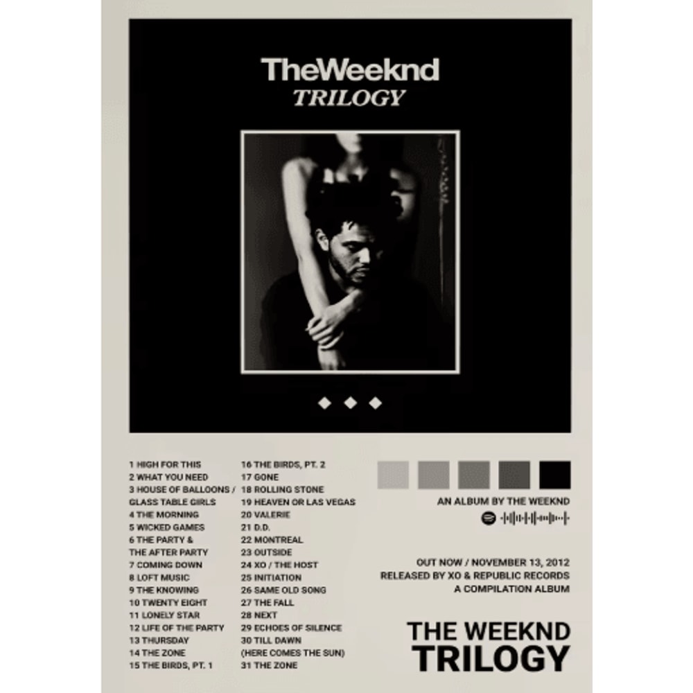 The Weeknd Music Album Poster Canvas Hip Hop Wall Art For Modern Home Decor 5