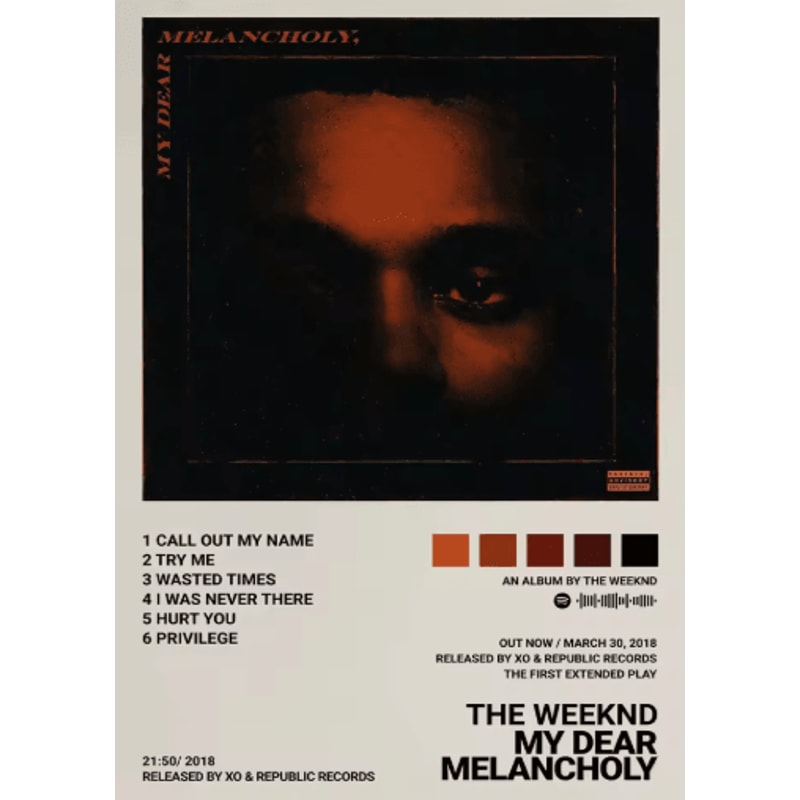 The Weeknd Music Album Poster Canvas Hip Hop Wall Art For Modern Home Decor 6