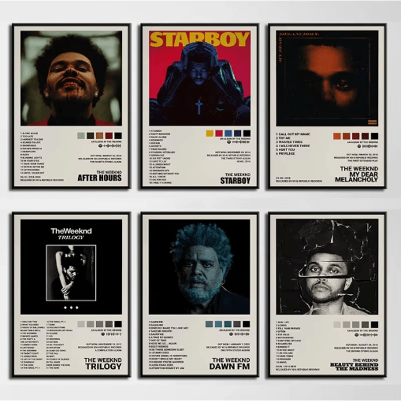 The Weeknd Music Album Poster Canvas Hip Hop Wall Art For Modern Home Decor 0