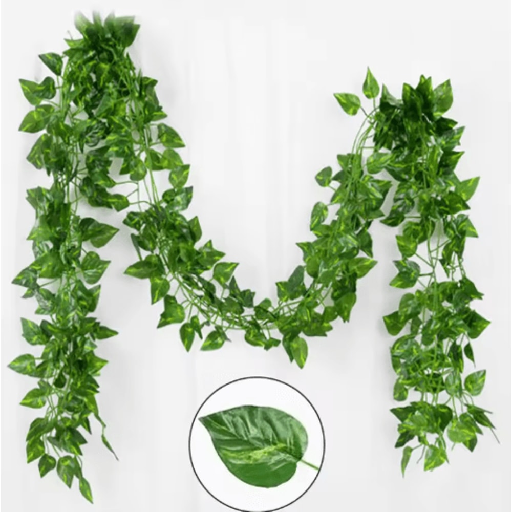 21M Artificial Ivy Vine Garland Lush Green Hanging Leaf Decor For Home Events 2