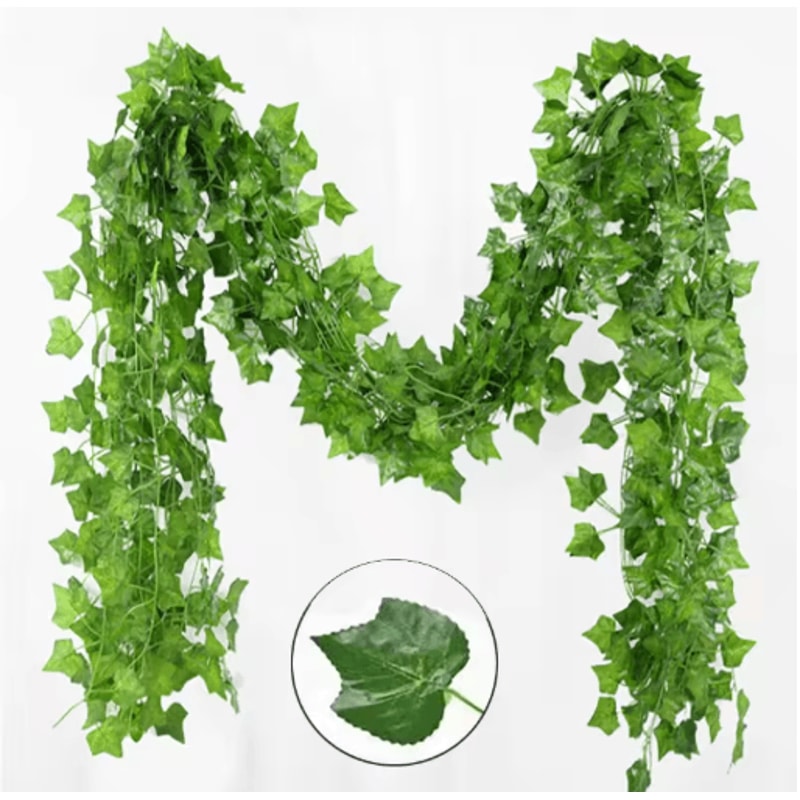 21M Artificial Ivy Vine Garland Lush Green Hanging Leaf Decor For Home Events 3