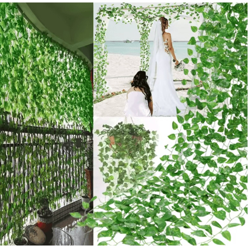21M Artificial Ivy Vine Garland Lush Green Hanging Leaf Decor For Home Events 8
