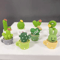 4Piece Resin Succulent Cactus Set Mini Artificial Bonsai Decor For Home Office 6