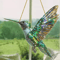 Colorful Acrylic Hummingbird Wind Chime Keychain Kawaii Hanging Decor For Home Car 1