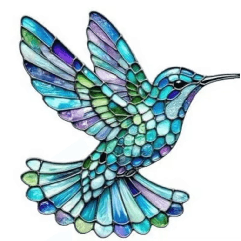 Colorful Acrylic Hummingbird Wind Chime Keychain Kawaii Hanging Decor For Home Car 3