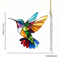 Colorful Acrylic Hummingbird Wind Chime Keychain Kawaii Hanging Decor For Home Car 11