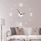 Large 3D DIY Silent Wall Clock Modern Frameless Wall Sticker Decor 4